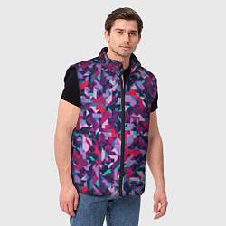 Мужской жилет Яркий орнамент, цвет: 3D-черный — фото 2