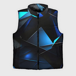 Мужской жилет Черные и синие элементы, цвет: 3D-черный