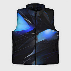 Мужской жилет Black blue elements, цвет: 3D-черный