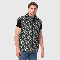 Мужской жилет Текстура металла, цвет: 3D-светло-серый — фото 2