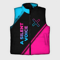 Мужской жилет A Silent Voice - neon gradient: надпись, символ, цвет: 3D-черный