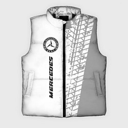 Мужской жилет Mercedes speed на светлом фоне со следами шин: по-, цвет: 3D-черный
