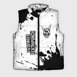 Мужской жилет Five Finger Death Punch и рок символ на светлом фо, цвет: 3D-черный