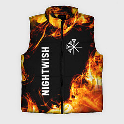 Мужской жилет Nightwish и пылающий огонь, цвет: 3D-черный