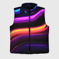 Мужской жилет Неоновые трубы на черном фоне, цвет: 3D-черный