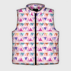 Мужской жилет Цветные треугольники, цвет: 3D-светло-серый