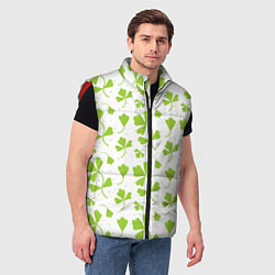 Мужской жилет Зелёные веточки, цвет: 3D-красный — фото 2