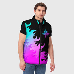 Мужской жилет Manowar неоновый огонь, цвет: 3D-черный — фото 2