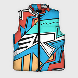 Мужской жилет Ломанные линии, цвет: 3D-красный