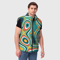 Мужской жилет Разлитая краска разводами, цвет: 3D-светло-серый — фото 2