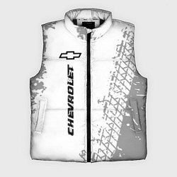 Мужской жилет Chevrolet speed на светлом фоне со следами шин: по, цвет: 3D-черный
