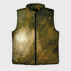 Мужской жилет Золотистый туман и краски, цвет: 3D-черный