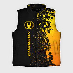 Мужской жилет Changan - gold gradient: по-вертикали, цвет: 3D-черный
