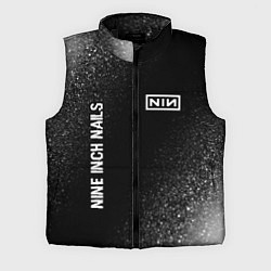 Мужской жилет Nine Inch Nails glitch на темном фоне: надпись, си