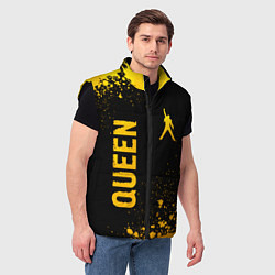 Мужской жилет Queen - gold gradient: надпись, символ, цвет: 3D-черный — фото 2
