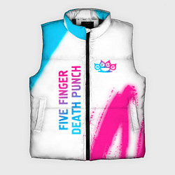 Мужской жилет Five Finger Death Punch neon gradient style: надпи, цвет: 3D-черный