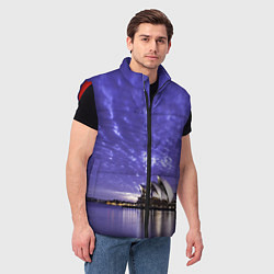 Мужской жилет Сидней в фиолетовом в закате, цвет: 3D-красный — фото 2