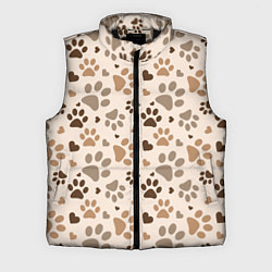 Мужской жилет Следы питомцев, цвет: 3D-черный