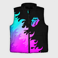 Мужской жилет Rolling Stones неоновый огонь, цвет: 3D-черный