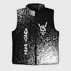 Мужской жилет Papa Roach и рок символ на темном фоне, цвет: 3D-черный
