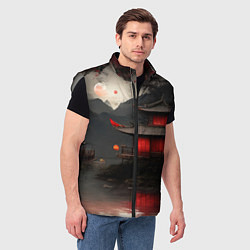 Мужской жилет Домик у озера, цвет: 3D-светло-серый — фото 2