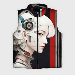 Мужской жилет Милая девушка киборг, цвет: 3D-красный