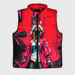 Мужской жилет Девушка-лиса кицунэ, цвет: 3D-черный