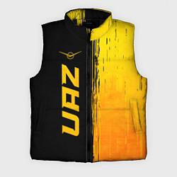 Мужской жилет UAZ - gold gradient: по-вертикали, цвет: 3D-черный