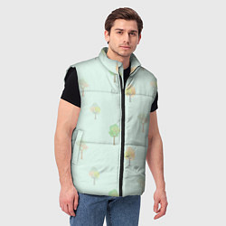 Мужской жилет Деревца, цвет: 3D-черный — фото 2