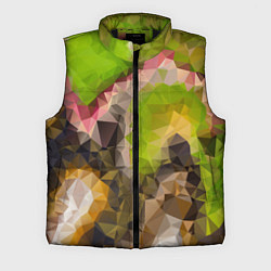 Мужской жилет Green brown pattern, цвет: 3D-черный