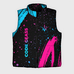 Мужской жилет Code Geass - neon gradient: надпись, символ, цвет: 3D-черный