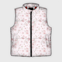 Мужской жилет Акварельный паттерн цветов сакуры, цвет: 3D-красный