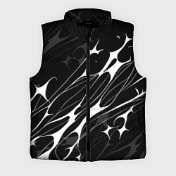 Мужской жилет Белые абстрактные полосы, цвет: 3D-черный