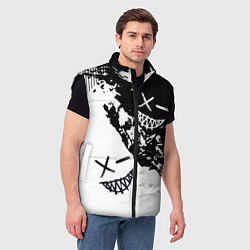 Мужской жилет Smile - black and white, цвет: 3D-черный — фото 2