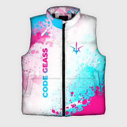 Мужской жилет Code Geass neon gradient style: надпись, символ