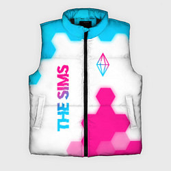 Мужской жилет The Sims neon gradient style: надпись, символ, цвет: 3D-черный