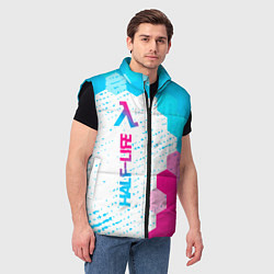 Мужской жилет Half-Life neon gradient style: по-вертикали, цвет: 3D-черный — фото 2