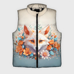 Мужской жилет Цветочная лиса, цвет: 3D-черный