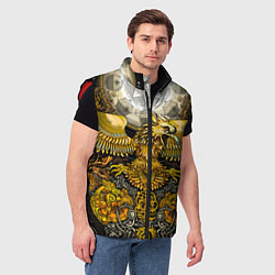 Мужской жилет Золотой орёл - славянский орнамент, цвет: 3D-красный — фото 2