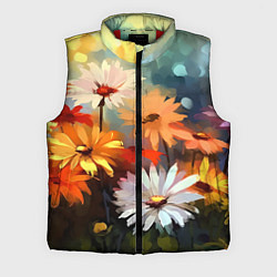 Мужской жилет Маслянные ромашки, цвет: 3D-красный
