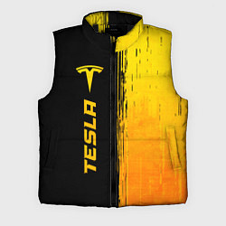 Мужской жилет Tesla - gold gradient: по-вертикали, цвет: 3D-черный