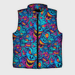 Мужской жилет Неоновые монстры - graffiti art style pattern