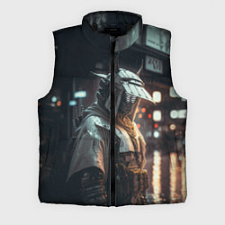 Мужской жилет Футуристический самурай, цвет: 3D-черный