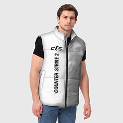 Мужской жилет Counter-Strike 2 glitch на светлом фоне: по-вертик, цвет: 3D-черный — фото 2