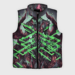 Мужской жилет Зелёный элементаль киберпанк, цвет: 3D-светло-серый