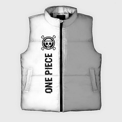 Мужской жилет One Piece glitch на светлом фоне: по-вертикали, цвет: 3D-черный