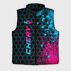 Мужской жилет Chery - neon gradient: по-вертикали, цвет: 3D-черный