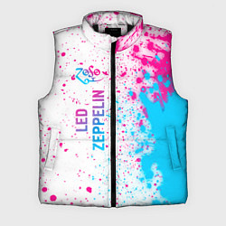 Мужской жилет Led Zeppelin neon gradient style: по-вертикали, цвет: 3D-черный