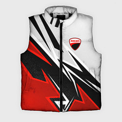 Мужской жилет Ducati - белый и красный, цвет: 3D-черный