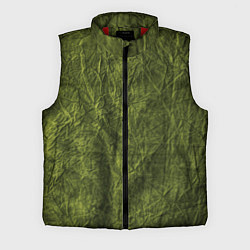Мужской жилет Мятая зеленая ткань, цвет: 3D-красный
